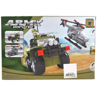 Bộ Đồ Chơi Lắp R&aacute;p BRICKS Trực Thăng Qu&acirc;n Sự & Xe Jeep