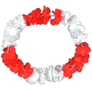 V&ograve;ng Hoa Hawaii Đỏ/Trắng (50 chiếc)