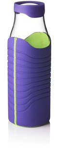MENU - Bình Lọc Nước Thủy Tinh Thiết Kế với Nắp Silicone & Vỏ bọc Neoprene 1L 25cm (1 chiếc)