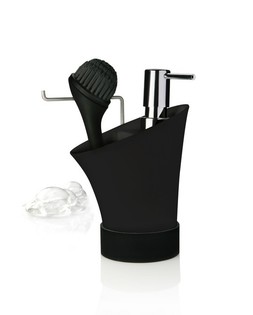 NUANCE - Bộ Khay Đựng Đồ Rửa Chén Cao Cấp Kèm Bình Đựng Nước Rửa Chén và Bàn Chải (1 Bộ)