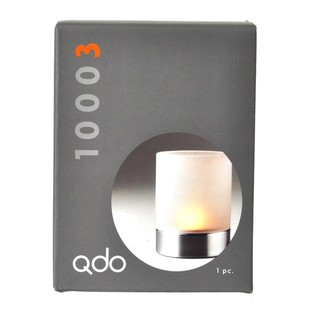 QDO - Chân Nến Hurricane Inox / Kính Mờ (1 chiếc)