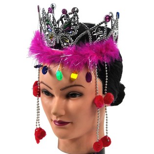 VƯƠNG MIỆN BẠC VIỀN LÔNG VÀ DÂY BUỘC (12 cái)