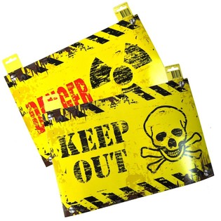 BIỂN TRANG TR&Iacute; CỬA - "DANGER" / "KEEP OUT" (12 c&aacute;i)