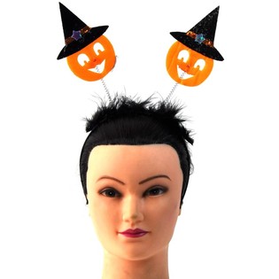 Bờm Tóc Halloween Hình Bí Ngô (Set 6 cái)