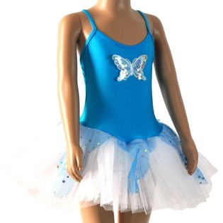 V Y TUTU XANH/TR NG CHO TR  EM - SIZE 6