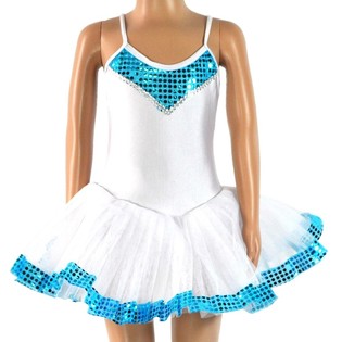 V&aacute;y Tutu Trắng/Xanh Cho B&eacute; - Size 8