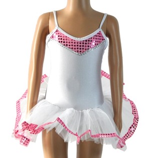 V&Aacute;Y TUTU TRẮNG/HỒNG CHO B&Eacute; - SIZE 8