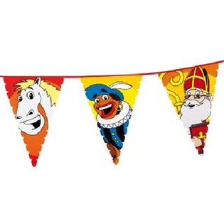 D&acirc;y Cờ Trang Tr&iacute; Sinterklaas & Piet Lớn 6 M&eacute;t (13 L&aacute;)