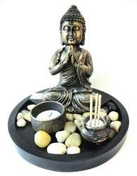 Bộ Lư Hương và Chân Nến Phật Buddha (1 bộ)
