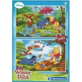 ĐỒ CHƠI GH&Eacute;P H&Igrave;NH CLEMENTONI DISNEY WINNIE THE POOH 2 x 60 MẢNH (Hộp 6 c&aacute;i)