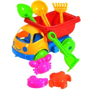Bộ Đồ Chơi Xe Tải Ben Đi Biển 17 cm (10 c&aacute;i)