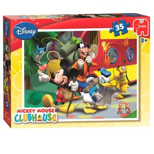 Tranh gh&eacute;p h&igrave;nh Jumbo Disney Mickey Mouse Clubhouse đi du lịch 35 mảnh (3 chiếc)