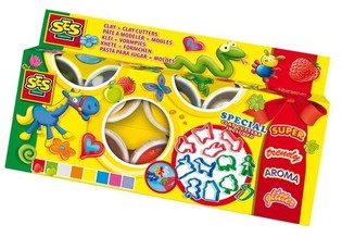 Bộ Đất Nặn SES Claymania 8x90g + Khu&ocirc;n Vẽ (1 bộ)