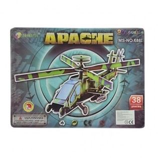 C&acirc;u đố 3D lớn &ndash; Trực thăng Apache (3 bộ)