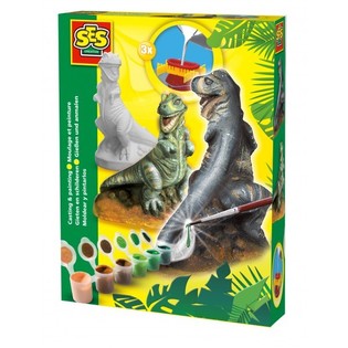 SES Bộ Đúc Thạch Cao và Tô Màu - Khủng Long T-Rex (1 bộ)
