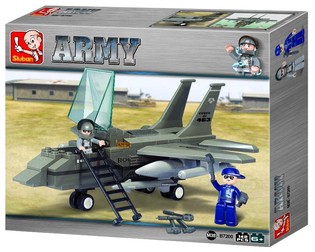 Đồ chơi lắp r&aacute;p M&aacute;y bay chiến đấu Sluban Army M38-B7200 (1 hộp)