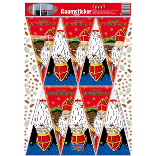 Miếng D&aacute;n Trang Tr&iacute; Cửa Sổ Sinterklaas (12 c&aacute;i)