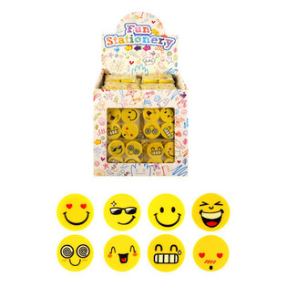 MẪU G&Ocirc;M TẨY: BỘ 4 CỤC TẨY SMILEY TRONG KHAY TRƯNG B&Agrave;Y (120 bộ)