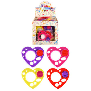 Bộ vẽ Spirograph h&igrave;nh tr&aacute;i tim k&egrave;m hộp trưng b&agrave;y (50 c&aacute;i)