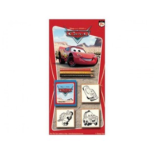 Bộ T&ocirc; M&agrave;u v&agrave; Con Dấu Disney Cars Lớn (24 m&oacute;n)