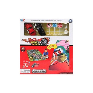 BỘ ĐỒ CHƠI XE M&Ocirc; H&Igrave;NH DIE CAST, K&Egrave;M THẢM CHƠI (6 m&oacute;n)