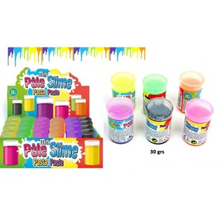 Mini Slime M&agrave;u Trong Th&ugrave;ng (30 Gram) - Khay Trưng B&agrave;y 24 C&aacute;i