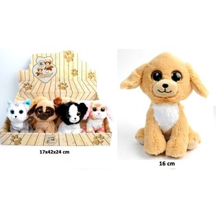 Ch&oacute; Nhồi B&ocirc;ng Cao Cấp, 16 cm, Nhiều Mẫu trong Hộp Trưng B&agrave;y (12 con)