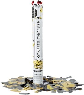 Pháo Giấy Confetti – Màu: Đen-Vàng - 40 cm - Partypopper (10 cái)