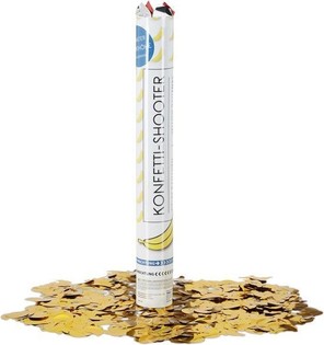 Ống bắn kim tuyến Chuối – Màu: vàng - 40 cm - party popper (10 cây)