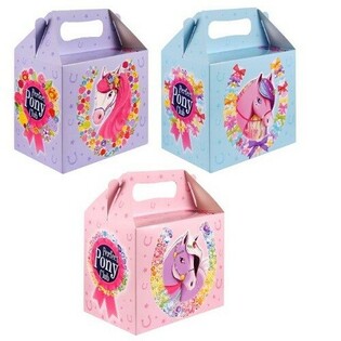 Hộp Đựng Đồ Ăn Trẻ Em – Chủ Đề Ngựa Pony – 14 x 9.5 x 18 cm (6 cái)
