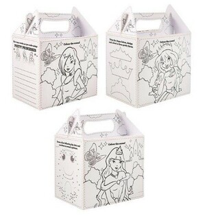 Hộp Đựng Thức Ăn Trẻ Em Chủ Đề C&ocirc;ng Ch&uacute;a Tự T&ocirc; M&agrave;u - 14 x 9.5 x 18 cm (24 c&aacute;i)