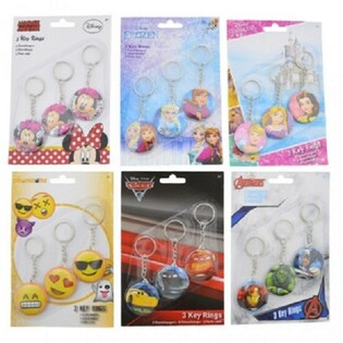 MIX M&oacute;c Kh&oacute;a DISNEY Bộ 3 C&aacute;i Tr&ecirc;n Thẻ (24 Thẻ x 3 C&aacute;i)