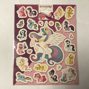 Tờ h&igrave;nh d&aacute;n My Little Pony cỡ lớn, 20x16 cm (10 tờ)
