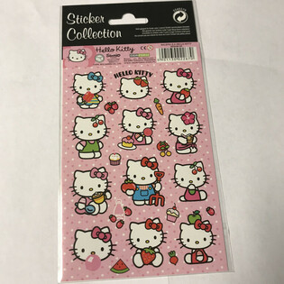 H&Igrave;NH D&Aacute;N: HELLO KITTY, K&iacute;ch thước 20 x 10 cm (10 miếng)