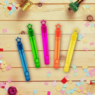 GẬY THỔI BONG B&Oacute;NG X&Agrave; PH&Ograve;NG MINI NHIỀU M&Agrave;U (1 Vỉ 12 C&aacute;i)