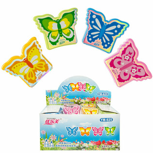 GỌT B&Uacute;T CH&Igrave; H&Igrave;NH BƯỚM, NHIỀU M&Agrave;U TRONG HỘP TRƯNG B&Agrave;Y (48 c&aacute;i)