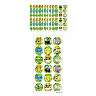 Sticker Hoạt H&igrave;nh Jungle &ndash; 18 Nh&atilde;n D&aacute;n Mỗi Tờ (Hộp 10 Tờ)