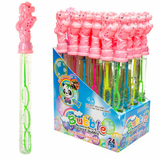 Gậy Thổi Bong B&oacute;ng H&igrave;nh Ngựa 25 cm k&egrave;m Khay Trưng B&agrave;y (24 chiếc)