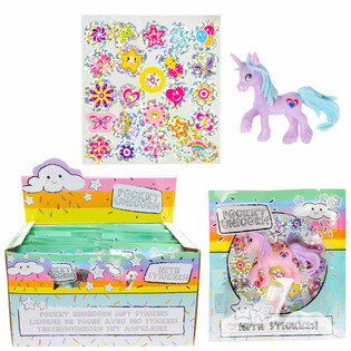 POCKET UNICORN - KỲ L&Acirc;N + NH&Atilde;N D&Aacute;N TRONG T&Uacute;I QU&Agrave; - C&Oacute; KỆ TRƯNG B&Agrave;Y (24 chiếc)
