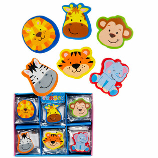 Mix G&ocirc;m Tẩy Động Vật Hoang D&atilde; Trong Hộp Trưng B&agrave;y (36 c&aacute;i)