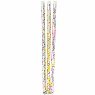 Bút chì Neon 'Cục phân' có tẩy (12 chiếc)