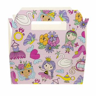 Hộp Đựng Suất Ăn Trẻ Em C&ocirc;ng Ch&uacute;a - Hộp Menu Giấy - 22,5 x 12 x 9,5 cm (24 c&aacute;i)