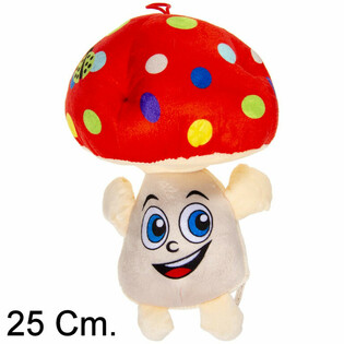 GẤU BÔNG HÌNH NẤM LỚN CÓ MẶT CƯỜI - 25 CM - NHIỀU MÀU TRỘN (6 cái)