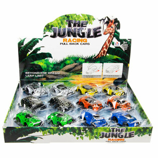 XE ĐỒ CHƠI JUNGLE PULL BACK TRONG HỘP TRƯNG B&Agrave;Y (12 chiếc)
