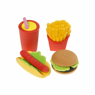 Bộ 4 G&ocirc;m Tẩy Fast Food (Hộp Trưng B&agrave;y 12 bộ)
