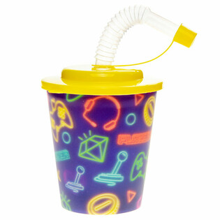 Ly Uống Nước / Ly Đựng Kem C&oacute; Ống H&uacute;t - GAMER (12 c&aacute;i)