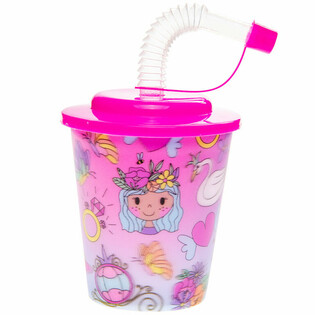 Ly C&ocirc;ng Ch&uacute;a đựng Đồ Uống & Kem k&egrave;m Ống H&uacute;t (12 chiếc)