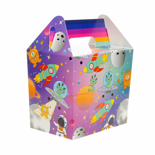 Hộp Đựng Đồ Ăn / Hộp Qu&agrave; Tặng Chủ Đề Kh&ocirc;ng Gian 14x10x17 cm (12 hộp)