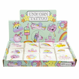 H&igrave;nh Xăm D&aacute;n Kỳ L&acirc;n Unicorn - G&oacute;i 12 C&aacute;i (Hộp Trưng B&agrave;y 48 G&oacute;i)
