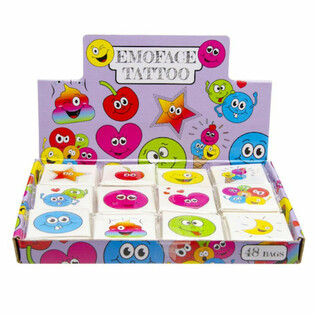 H&igrave;nh xăm tạm thời Smiley - Hộp trưng b&agrave;y 48 g&oacute;i